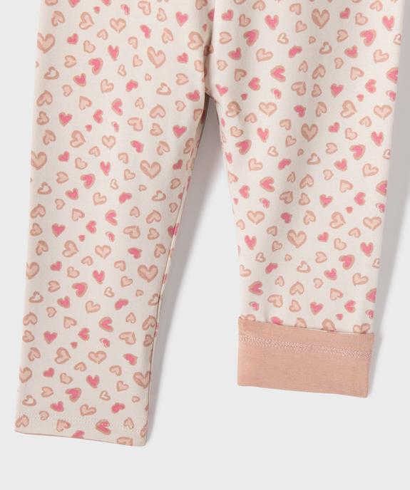 Legging réversible uni et imprimé bébé fille vue2 - GEMO 4G BEBE - GEMO