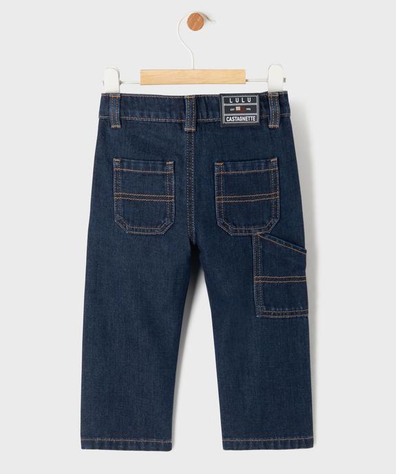 Jean coupe droite en coton bébé garçon LuluCastagnette vue3 - LULUCASTAGNETTE - GEMO