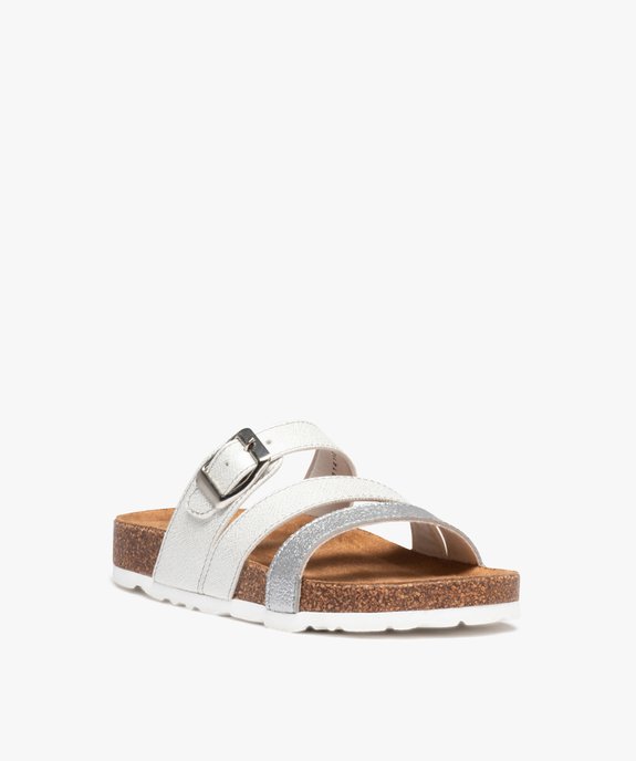 Mules fille à brides pailletées et irisées vue2 - GEMO (ENFANT) - GEMO