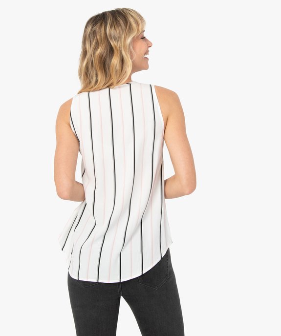 Blouse femme sans manches avec col V vue3 - GEMO(FEMME PAP) - GEMO