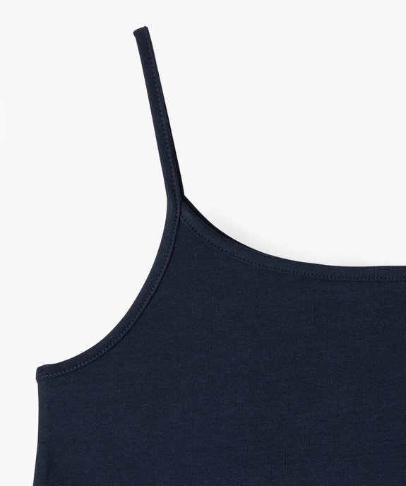 Débardeur en coton extensible à fines bretelles fille vue2 - GEMO 4G FILLE - GEMO
