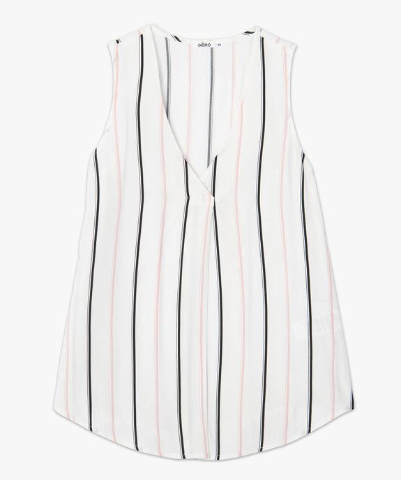 Blouse femme sans manches avec col V vue4 - GEMO(FEMME PAP) - GEMO