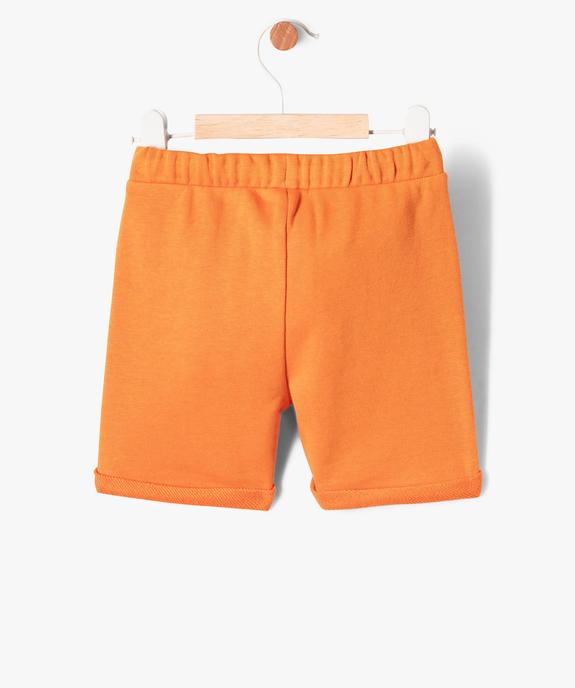 Bermuda en molleton bébé garçon vue3 - GEMO 4G BEBE - GEMO