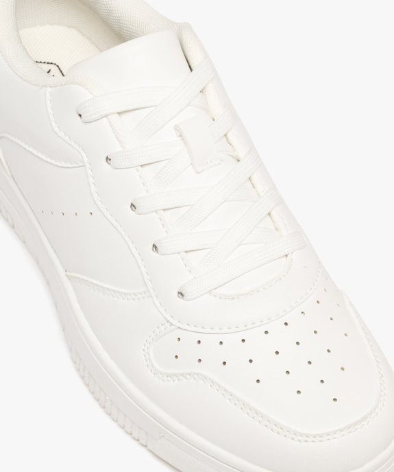 Baskets femme unies à lacets style rétro avec dessus perforé vue7 - 5 MILES - GEMO