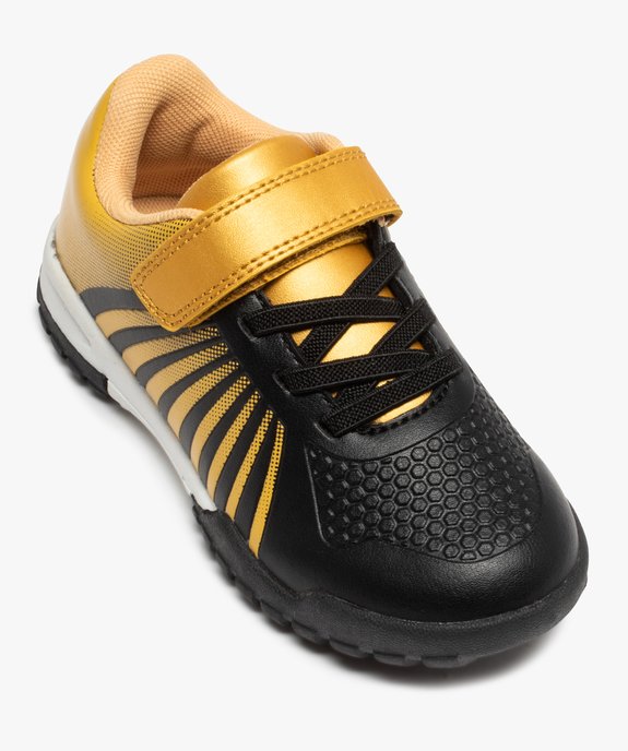 Baskets garçon style chaussures de foot bicolores à scratch vue5 - GEMO (ENFANT) - GEMO
