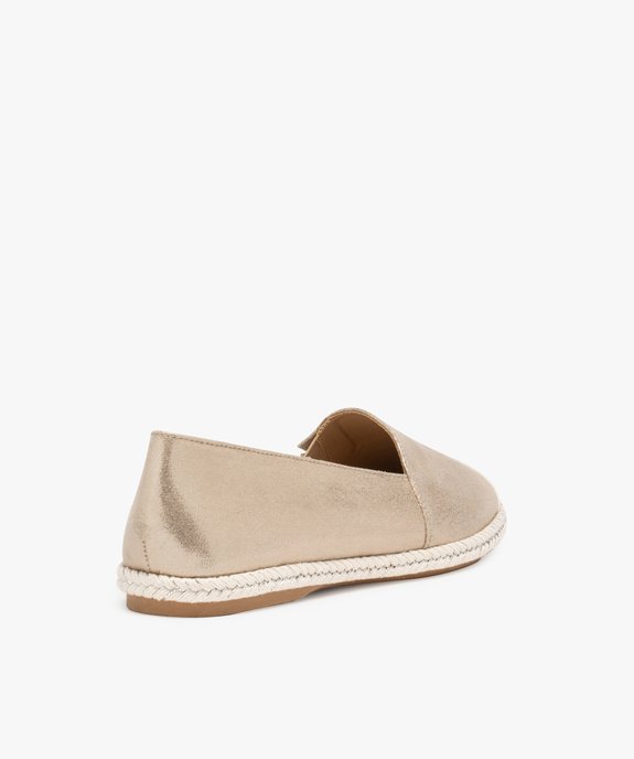 Ballerines femme style espadrilles en toile brillante vue4 - GEMO(URBAIN) - GEMO