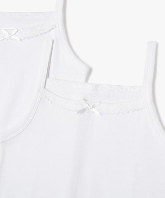 Débardeurs en coton fille (lot de 2) vue2 - GEMO 4G FILLE - GEMO