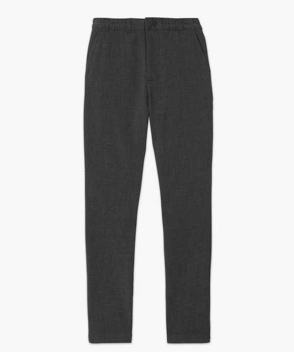 Pantalon homme en toile avec ceinture élastiquée vue4 - GEMO (HOMME) - GEMO