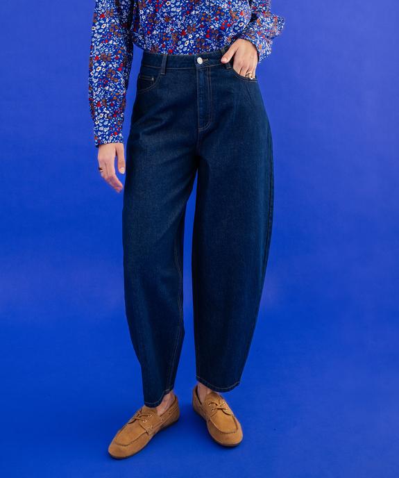 Jean barrel 100% coton femme vue2 - GEMO 4G FEMME - GEMO