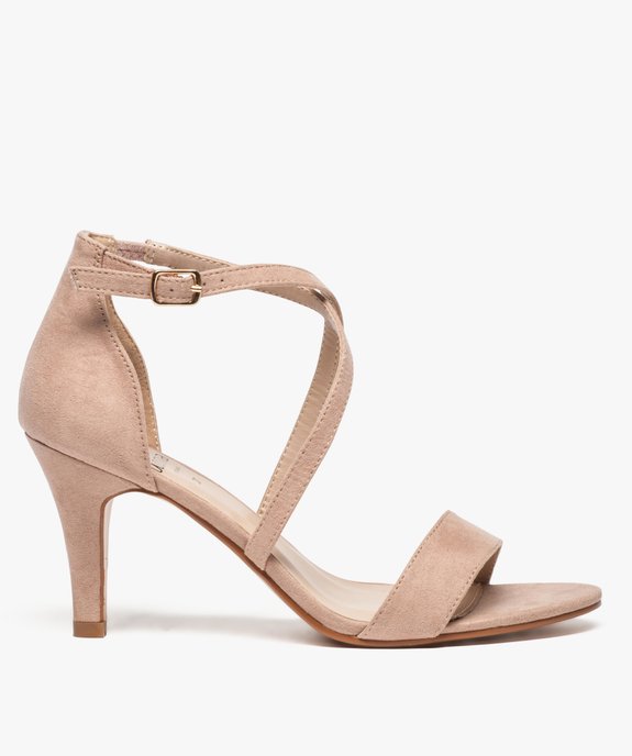 Sandales femme à talon aiguille et brides croisées vue1 - GEMO(URBAIN) - GEMO