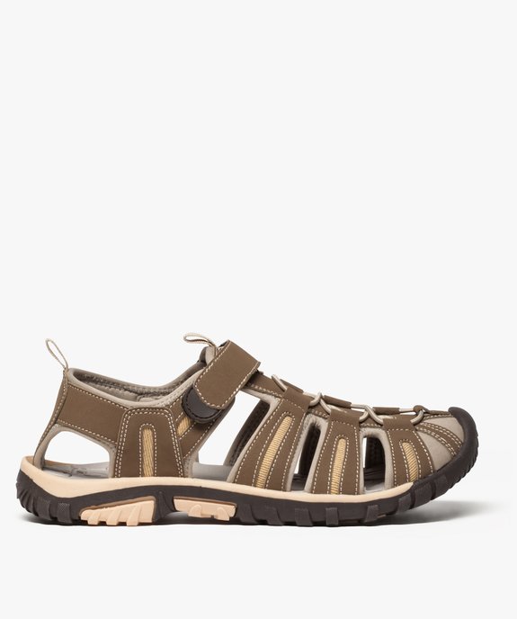 Sandales homme style randonnée à scratch et bout fermé vue1 - GEMO (CASUAL) - GEMO
