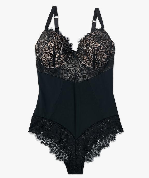 Body femme microfibre et dentelle - Gémo x Lalaa Misaki vue4 - GEMO(HOMWR FEM) - GEMO