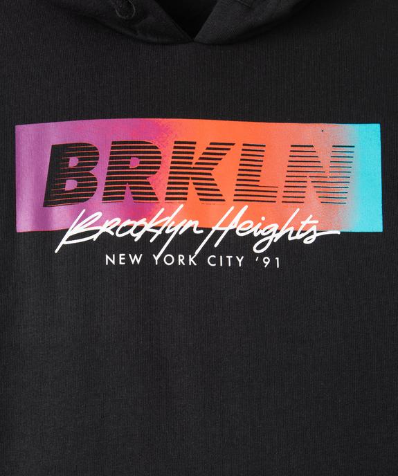 Sweat garçon à capuche molletonné et imprimé vue2 - GEMO (JUNIOR) - GEMO