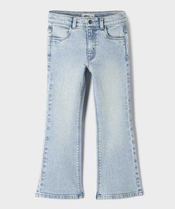 Jean flare avec taille ajustable fille vue1 - GEMO (ENFANT) - GEMO