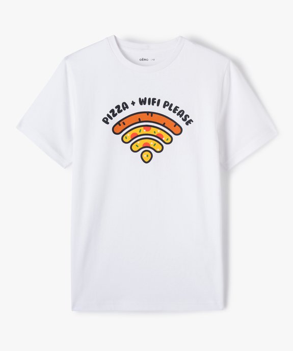Tee-shirt garçon à manches courtes avec motif vue1 - GEMO (JUNIOR) - GEMO