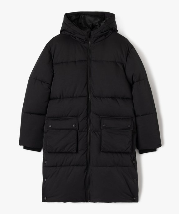 Parka longue à capuche et dessus déperlant fille vue1 - GEMO (JUNIOR) - GEMO