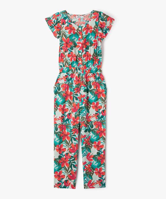 Combinaison pantalon fluide à manches volantées fille vue1 - GEMO 4G FILLE - GEMO