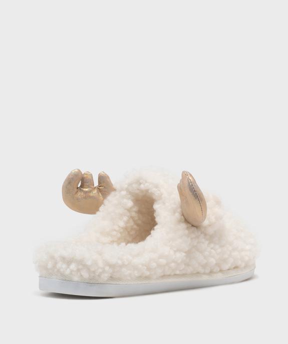 Chaussons mules en forme de renne femme vue4 - GEMO 4G FEMME - GEMO
