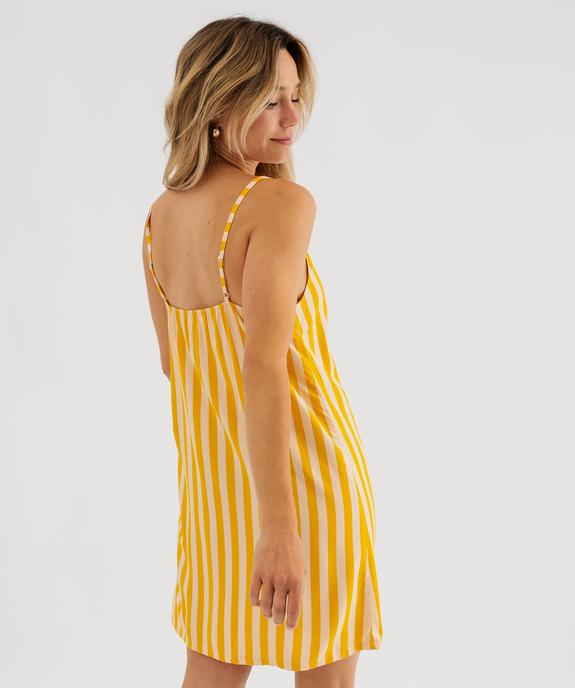 Nuisette à rayures en viscose femme vue3 - GEMO 4G FEMME - GEMO