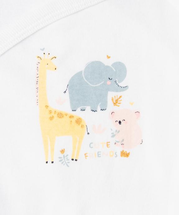 Bodies à manches longues à motifs animaux de la jungle bébé (lot de 3) vue3 - GEMO 4G BEBE - GEMO