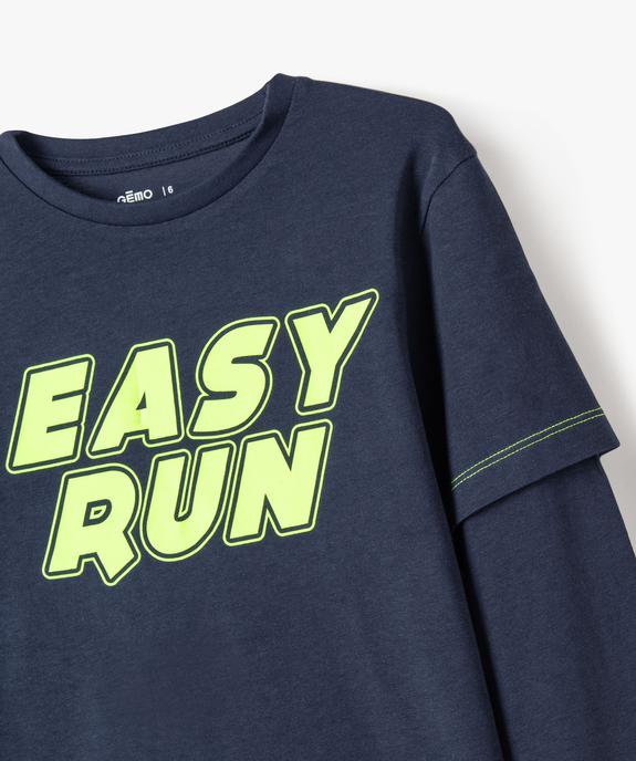 T-shirt manches longues effet superposition garçon vue2 - GEMO 4G GARCON - GEMO