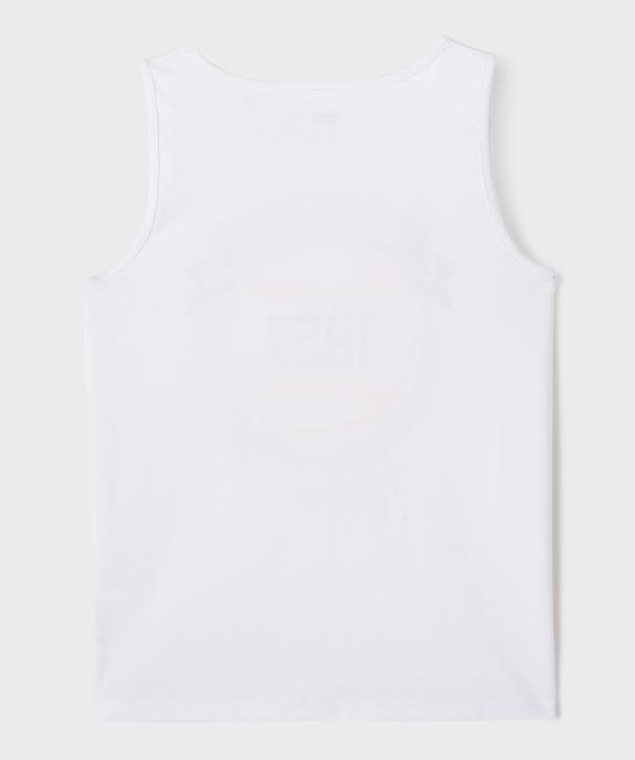 Débardeur oversize en coton imprimé fille vue3 - GEMO 4G FILLE - GEMO