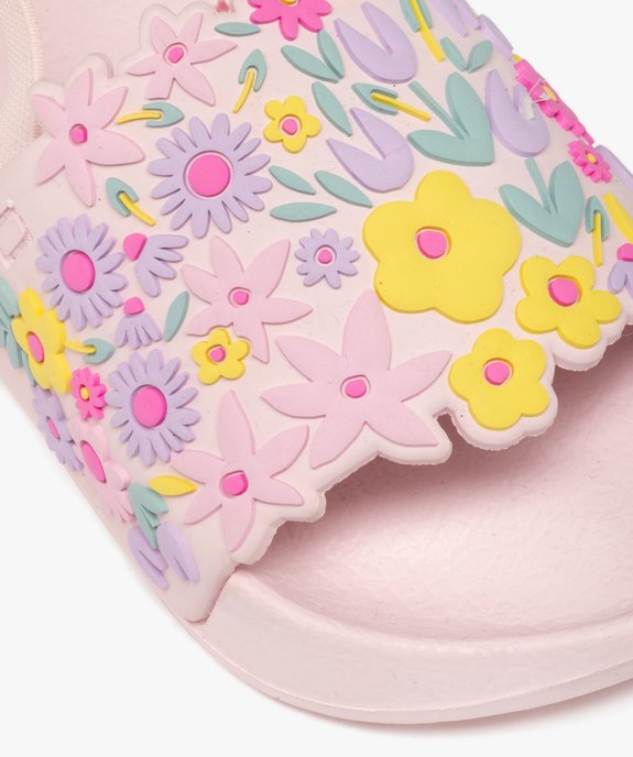 Sandales de piscine motifs fleurs avec élastique au talon fille vue6 - GEMO (PLAGE) - GEMO