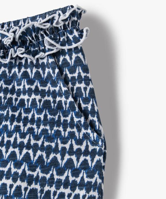 Pantalon bébé fille en maille avec ceinture fantaisie vue2 - GEMO(BEBE DEBT) - GEMO