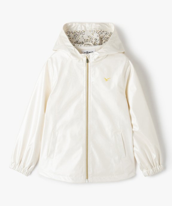 Imperméable fille à capuche en matière nacré déperlante vue2 - GEMO (ENFANT) - GEMO