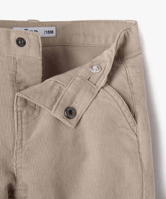 Pantalon en velours doublé jersey bébé garçon vue2 - GEMO(BEBE DEBT) - GEMO