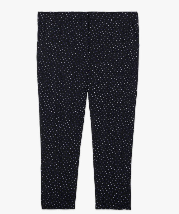Pantacourt femme grande taille fluide à petits motifs vue1 - GEMO (G TAILLE) - GEMO