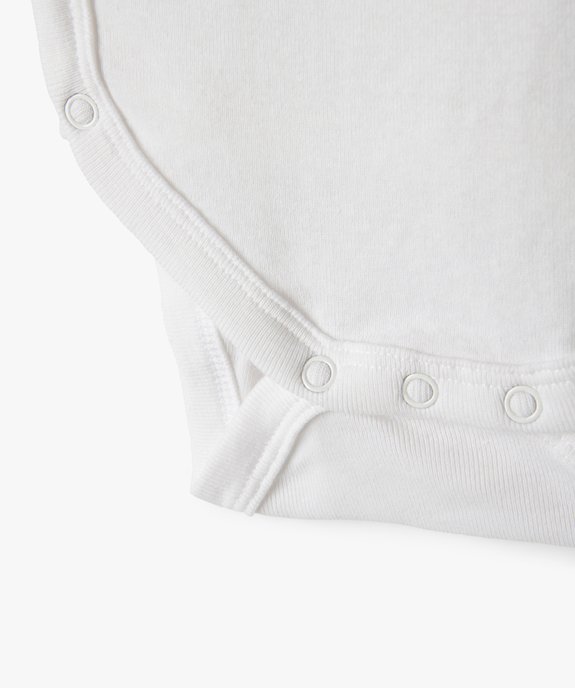 Body bébé à manches longues ouverture croisée uni (lot de 3) vue2 - GEMO 4G BEBE - GEMO