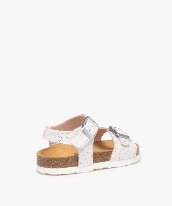 Sandales fille à brides à boucle fantaisie et semelle liège vue4 - GEMO 4G FILLE - GEMO