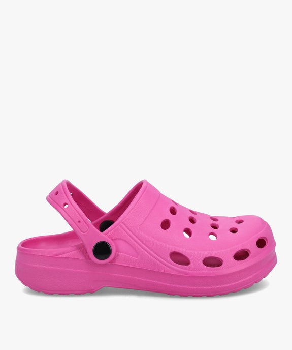 Sabots souples femme unis à perforations vue1 - GEMO (PLAGE) - GEMO