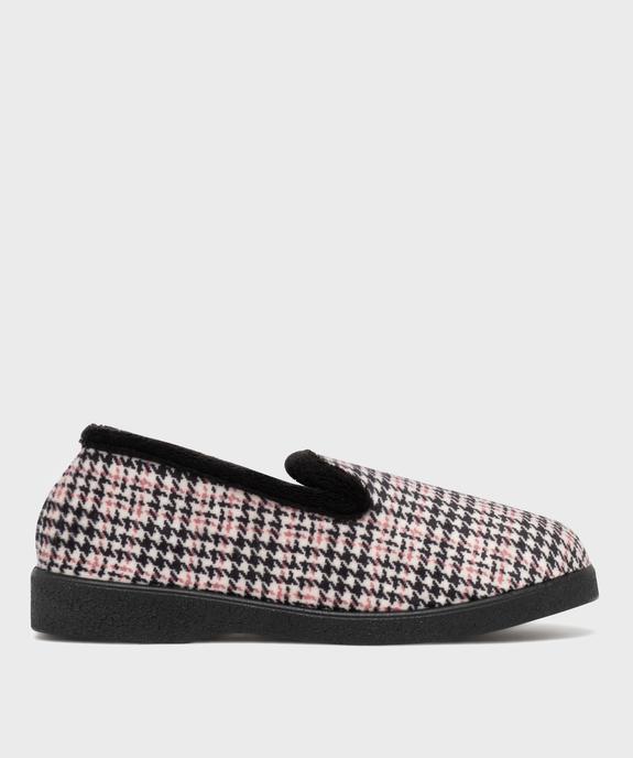 Chaussons femme pantoufles confort à motif Vichy vue7 - G'FLEX - GEMO
