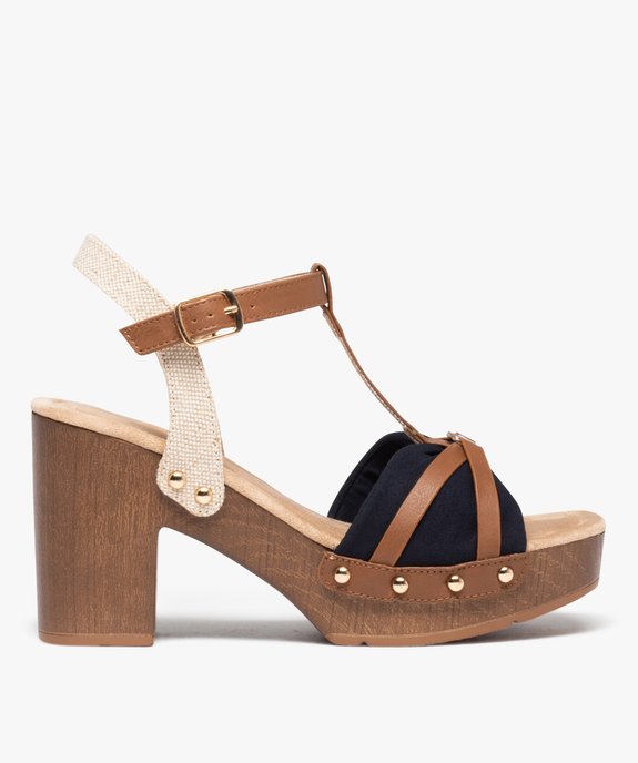 Sandales femme à talon carré style sabot et brides colorées - Tom Tailor vue2 - TOM TAILOR - GEMO