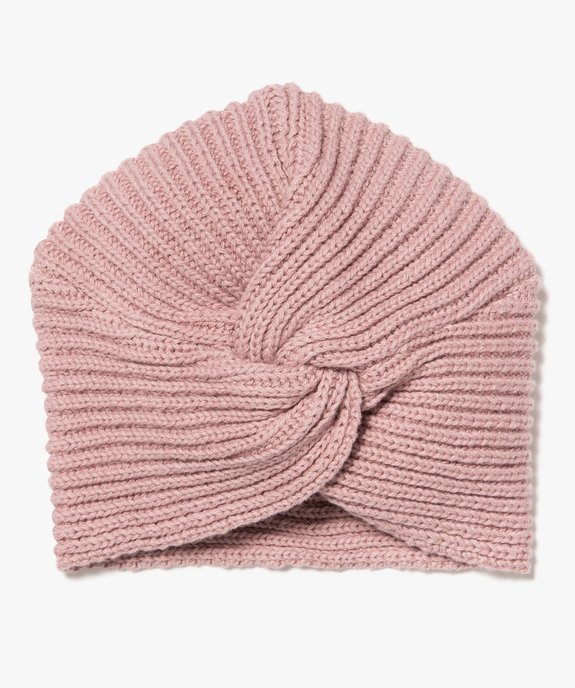 Bonnet bébé fille en maille torsadée vue1 - GEMO(BB COUCHE) - GEMO