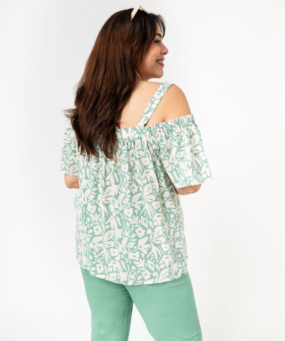 Blouse à bretelles et col Bardot femme grande taille vue3 - GEMO 4G GT - GEMO