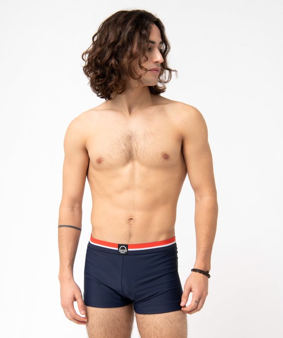 Shorty de bain homme avec ceinture tricolore vue1 - GEMO (PLAGE) - GEMO