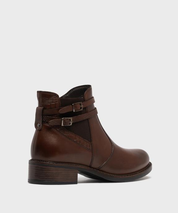 Bottines femme dessus en cuir avec détails fantaisie et à zip - Tanéo vue10 - TANEO GEMO FOR GOOD - GEMO