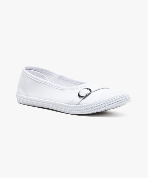 Ballerines femme en toile avec bout renforcé vue2 - GEMO (SPORTSWR) - GEMO