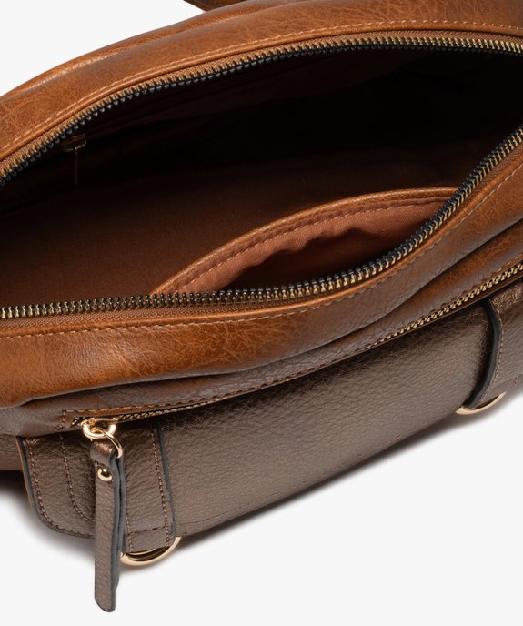 Sac besace compact avec rabat irisé et pompons femme vue6 - GEMO (ACCESS) - GEMO