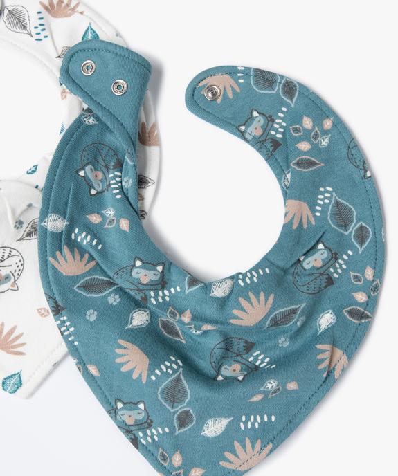 Bavoirs façon bandana avec motifs animaux bébé garçon (lot de 3) vue2 - GEMO(BB COUCHE) - GEMO