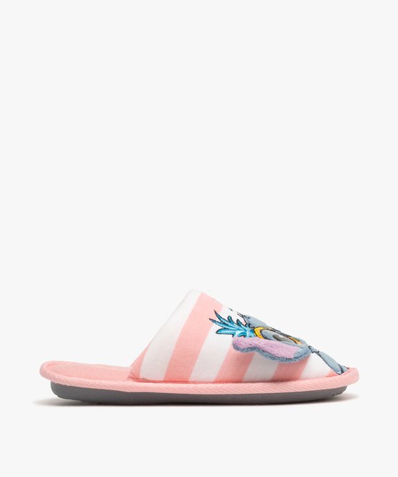 Chaussons mules plates en textile motif en relief fille - Stitch vue1 - LILO & STITCH - GEMO