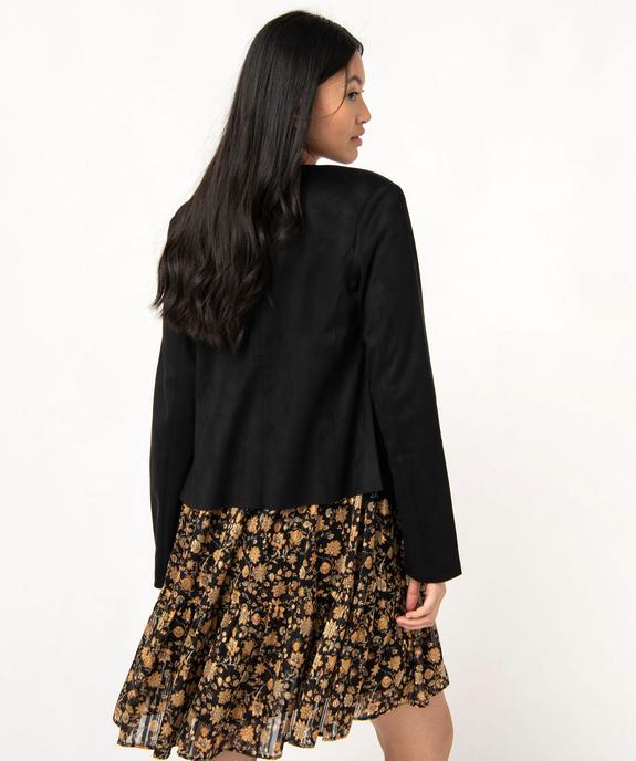 Veste en suédine souple portée ouverte femme - GEMO(FEMME PAP) Veste en suédine souple portée ouverte femme vue3 - GEMO(FEMME PAP) - GEMO