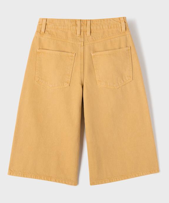 Bermuda extra large en toile denim colorée fille vue3 - GEMO (JUNIOR) - GEMO