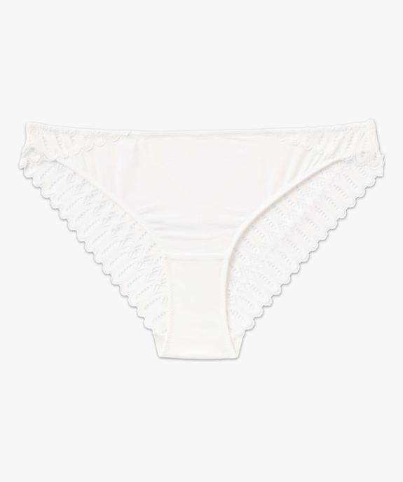 Culotte en dentelle et microfibre femme vue4 - GEMO 4G FEMME - GEMO