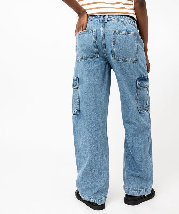 Jean coupe cargo avec poches à rabat femme vue3 - GEMO 4G FEMME - GEMO