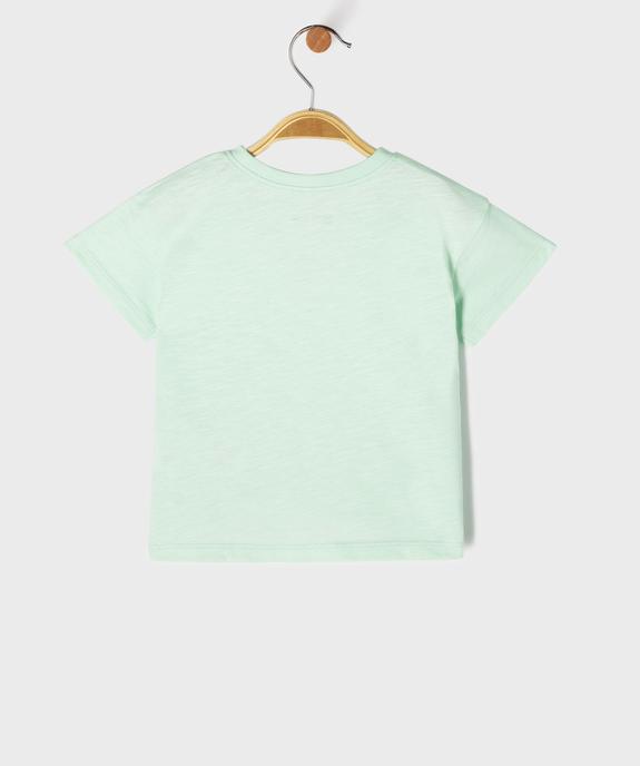 Tee-shirt manches courtes brodé bébé fille vue3 - GEMO 4G BEBE - GEMO