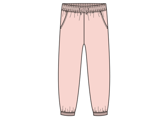 Pantalon de jogging avec taille ajustable fille vue1 - GEMO 4G FILLE - GEMO
